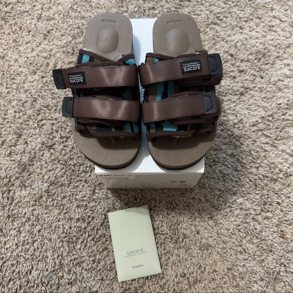 NWT Suicoke Fur Lined Camouflage Sandals